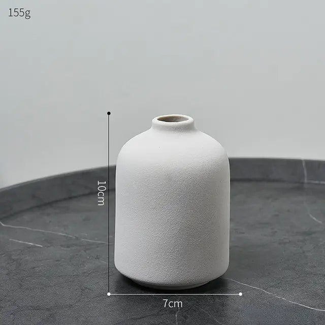 Jarrón de Cerámica Minimalista (Estilo Nórdico)