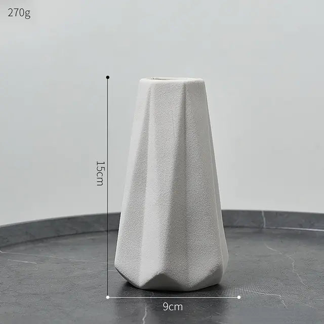 Jarrón de Cerámica Minimalista (Estilo Nórdico)