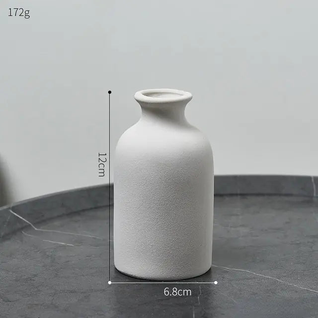 Jarrón de Cerámica Minimalista (Estilo Nórdico)