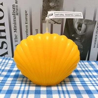 Vela Decorativa en Forma de Concha (Cera de Soja)