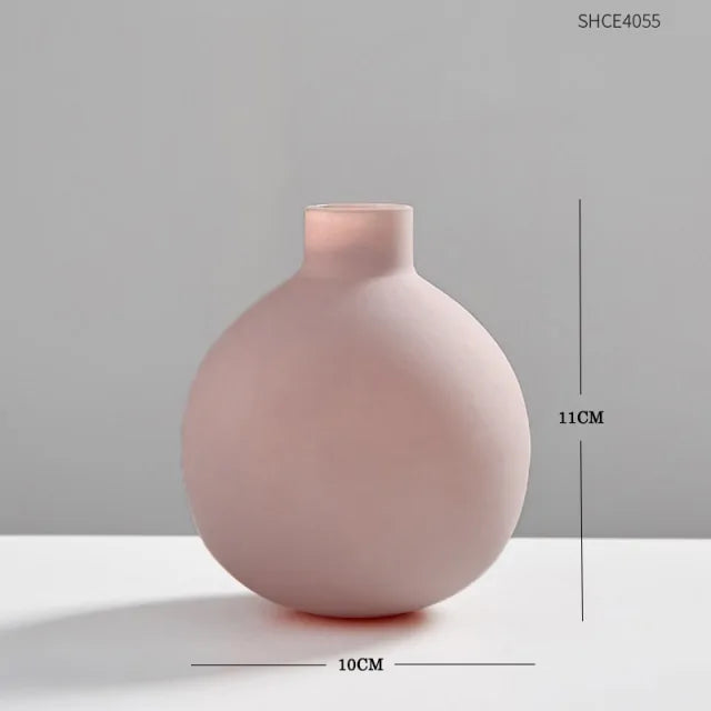 Jarrón de Cristal Decorativo (Estilo Nórdico)