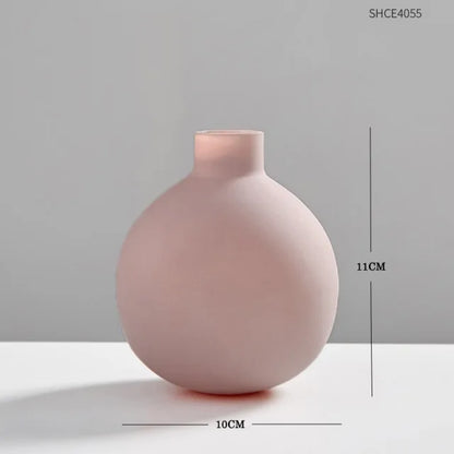 Jarrón de Cristal Decorativo (Estilo Nórdico)