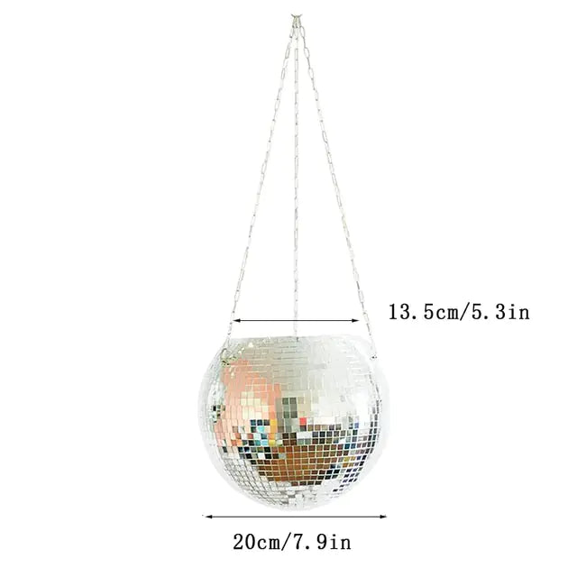 Maceta Colgante de Bola de Discoteca