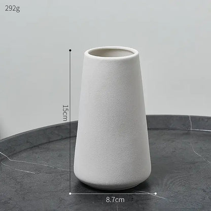 Jarrón de Cerámica Minimalista (Estilo Nórdico)