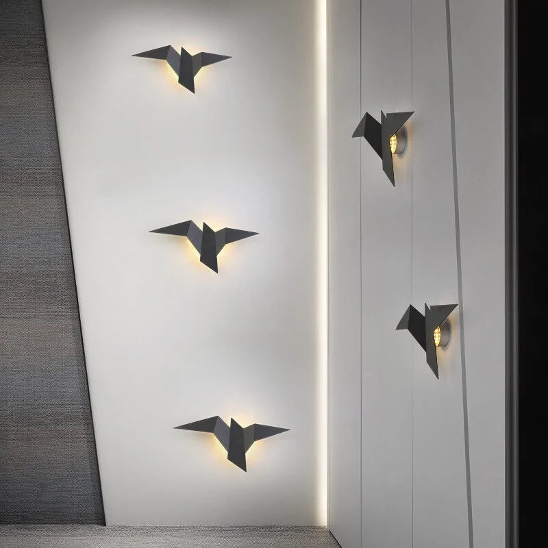 Aplique de Pared Nórdico de Hierro (Diseño Pájaro)