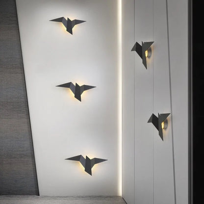 Aplique de Pared Nórdico de Hierro (Diseño Pájaro)