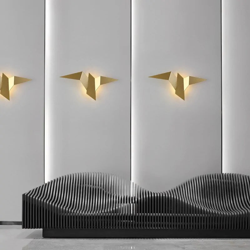 Aplique de Pared Nórdico de Hierro (Diseño Pájaro)