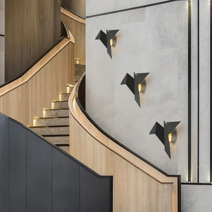 Aplique de Pared Nórdico de Hierro (Diseño Pájaro)