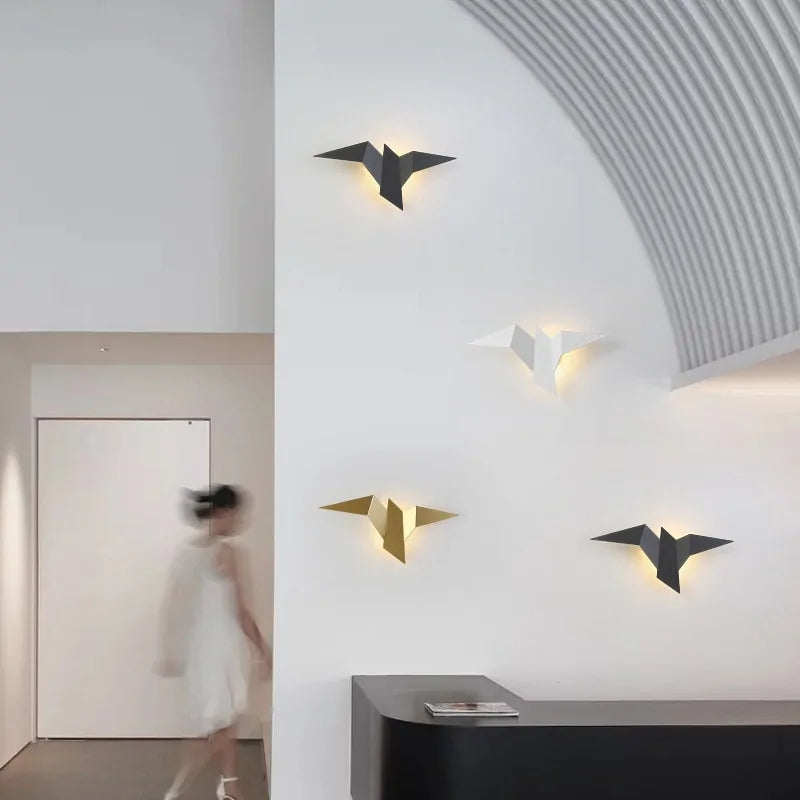 Aplique de Pared Nórdico de Hierro (Diseño Pájaro)