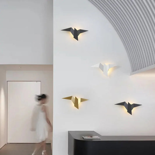Aplique de Pared Nórdico de Hierro (Diseño Pájaro)