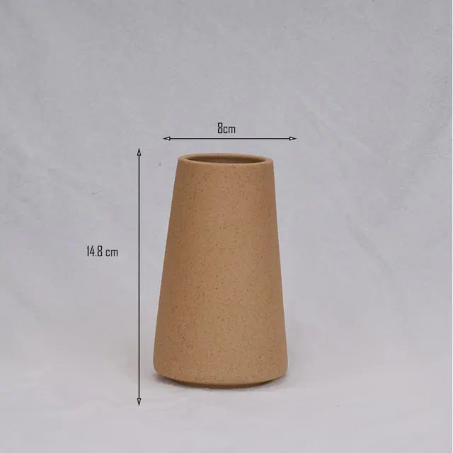 Jarrón de Cerámica Sencillo (Estilo Nórdico)